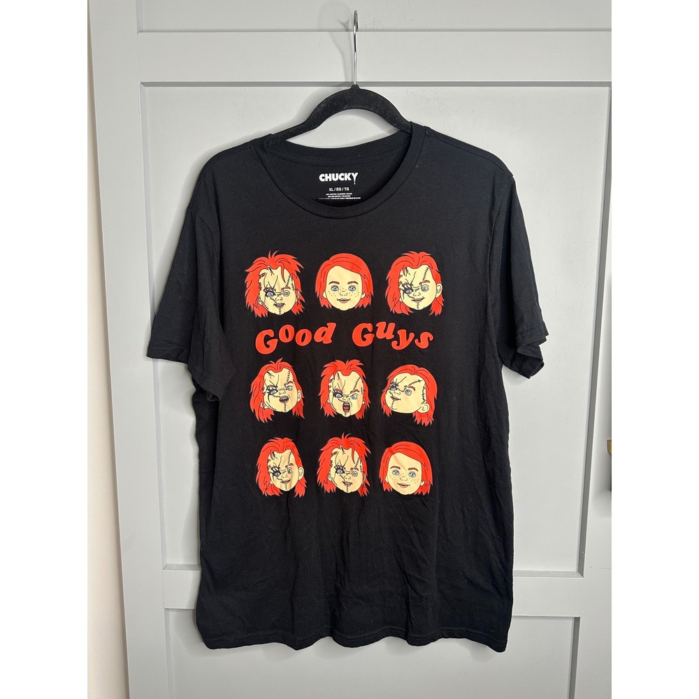 Chucky Good Guys T Shirt‎ XL Mens Horror Movie Graphic Tee Black Cotton